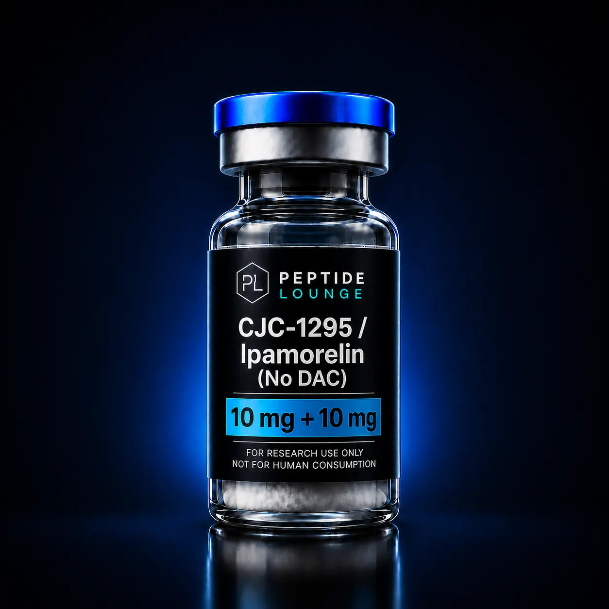 CJC-1295 Ipamorelin No DAC research peptide vial – Peptide Lounge